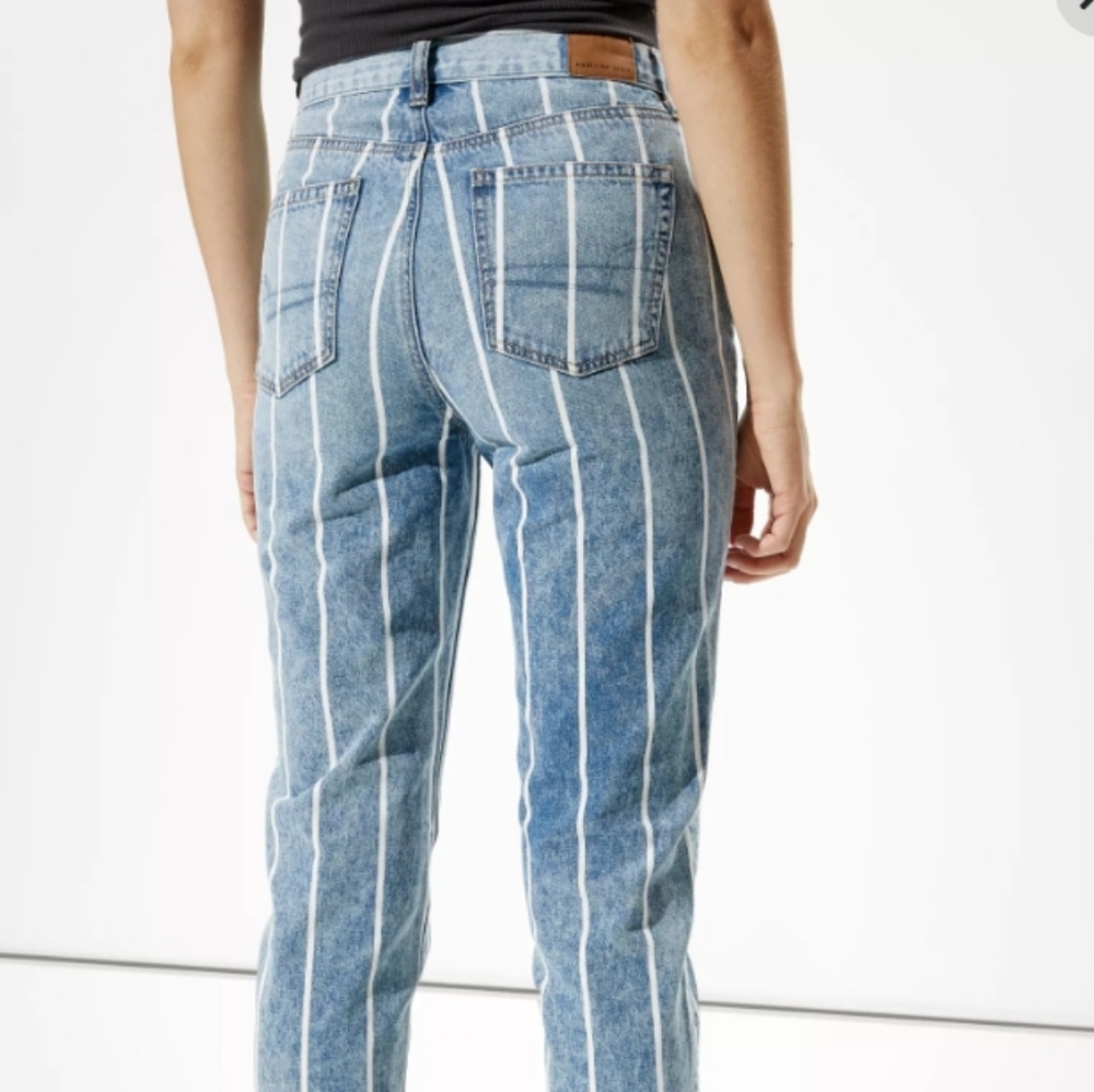 American Eagle Stripped Jeans Sz 0